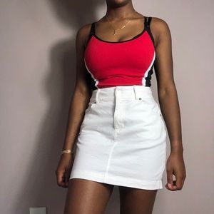 white high waisted skirt 🐮